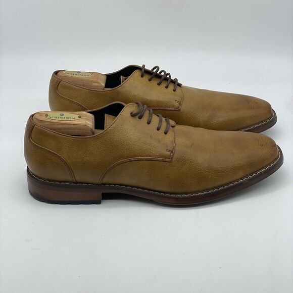 Van Heusen Memory Foam Geraldo Dress Shoes Men\'s 10.5 M Tan Brown Oxford Regal main image 6
